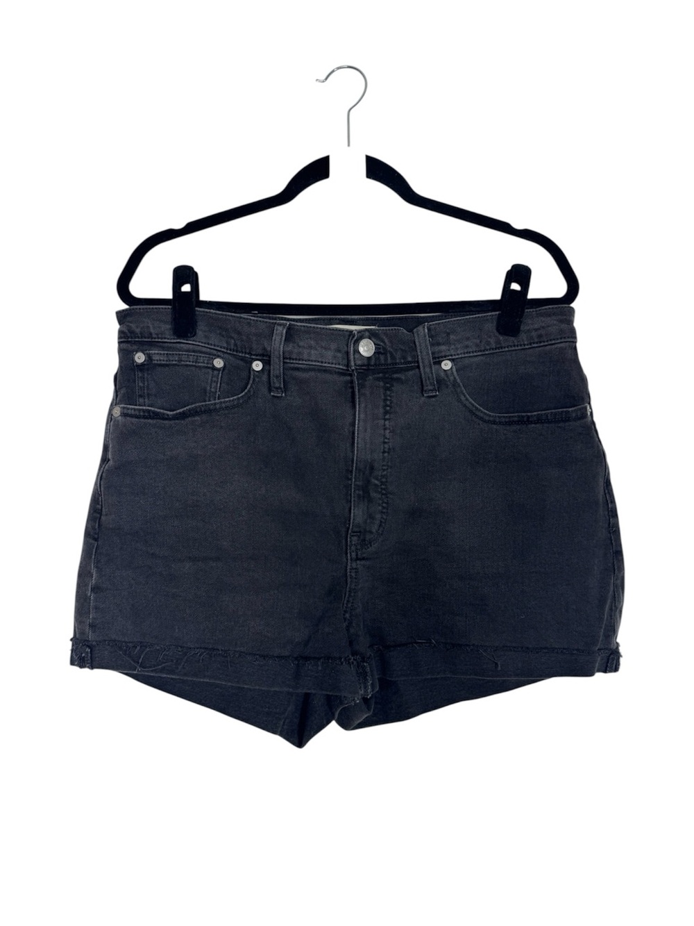 Madewell Shorts High Rise Denim Cut-offs Raw Frayed Hem